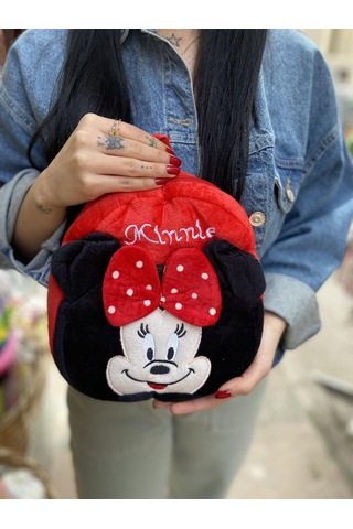 6Renk Minnie Mouse Peluş Sırt Çantası 22 Cm-2036 Altın