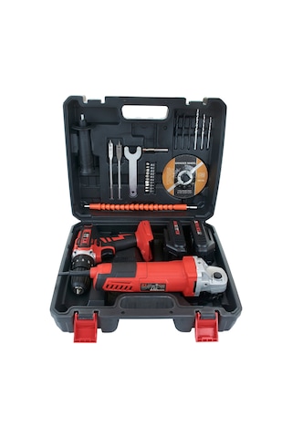 Kleco Ketm1875 18v/1.5ah. Akülü Darbeli Matkap Ve 750w Avuç Taşlama Set