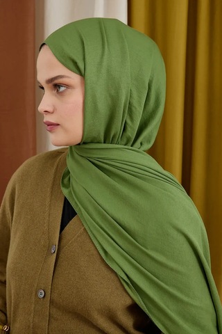 Moda Kaşmir Modal Şal Serisi - Haki İpeksi Yumuşaklık