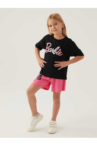 Barbie Kız Çocuk Şortlu Takım 9-14 Yaş Siyah 17214703g24s1-1 Siyah