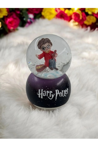Mobgift Harry Potter Süpürgeli Model Mini Boy Kar Küresi Cam