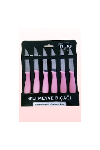 Paslanmaz Çelik Tujo 6'lı Meyve Bıçakları Renkli