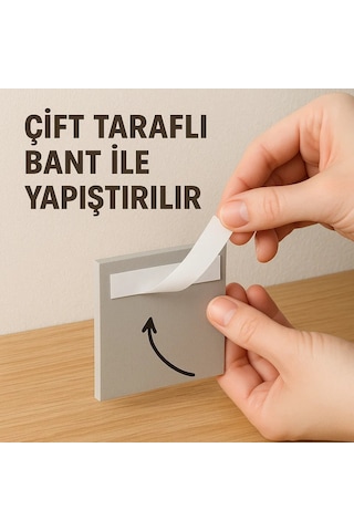 Havluluk Kare Yapışkanlı Siyah Havluluk Basit Montaj Siyah
