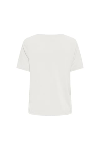 Only Onlfree S/s Split V-neck Top Jrs Kadın T-shirt 15368626 Ekru