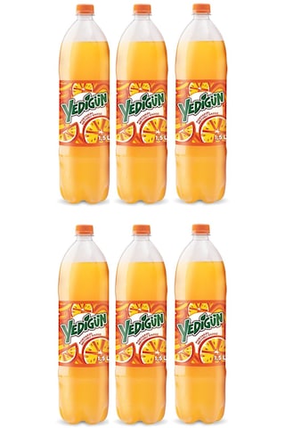 Yedigün Portakal Meyveli Gazoz 1,5 Lt X 6 Adet