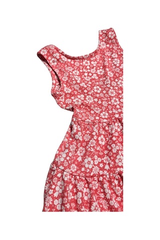 Çiçekli Kız Çocuk Elbise St09118 Yeşil