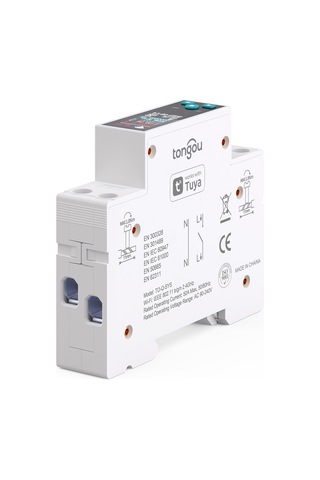 Tongou Ekranlı Akıllı Voltaj Ve Akım Koruma Rölesi - Sıcaklık Wifi Özellikli Çift Kutuplu Monofaz