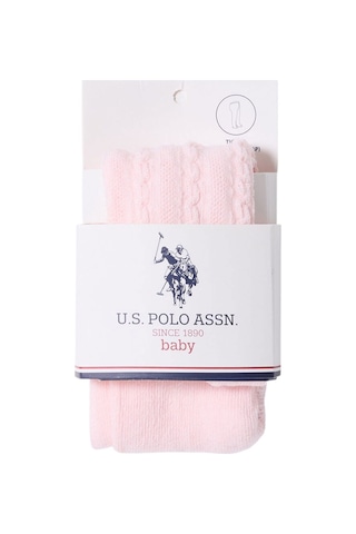 U.S. Polo Assn. Kız Bebek Pembe Çorap Usb1330 Pembe