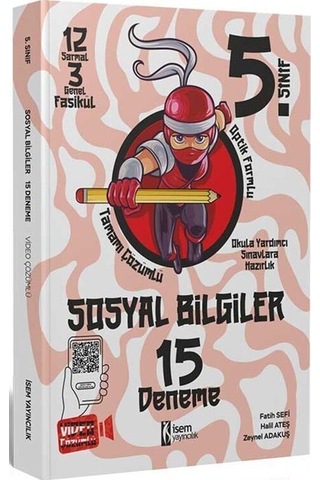 İsem Yayınları 5. Sınıf Sosyal Bilgiler 15 Deneme