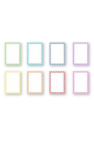 48 Adet Çalışma Kartı 10x7 Cm Model 1