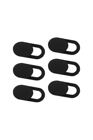 Ranyeek 6 Adet Siyah Abs Kamera Koruyucu Kapak - Telefon, Dizüstü Bilgisayar, Tablet Gizlilik Koruması - İnternet Kullanırken Gizliliğini Sağlar