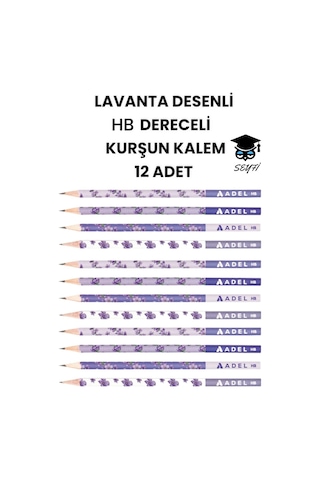 Kedi-köpek Desenli 2b Dereceli Kurşun Kalem 12 Adet Adel 12 Adet