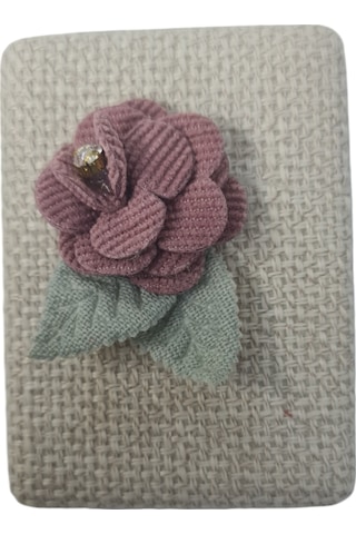 Gigi Panda Çiçekli Yaprak Desenli Örgü Motif Desenli Katlanır Makyaj Aynası