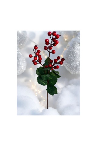 4 Adet 60 Cm Yılbaşı Kokina Kırmızı Berry Sapları Noel Berry Dalları