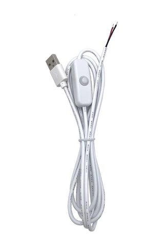 Sones 2 Pin Usb Güç Kablosu 501 Açma Kapama Kontrol Düğmesi Kablosu Led Dolgu Işığı Şeridi Bitki Işığı Güç Kablosu Beyaz