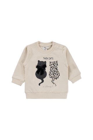 Civil Baby Leopar Kedi Baskılı 6-18 Ay Takım - Bej
