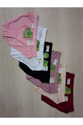 Tutku Elit 2710 Kadın Bambu Kombel Bikini Külot 12 Adet Çok Renkli