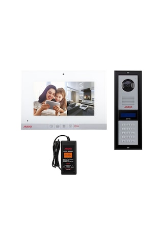 Audio 4.3" 1 Daire Mekanik Butonlu Görüntülü Diafon Paketi