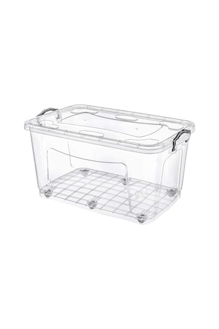 Çok Amaçlı Tekerlekli Şeffaf Saklama & Oyuncak Kutusu 3 Lü ( 30 L