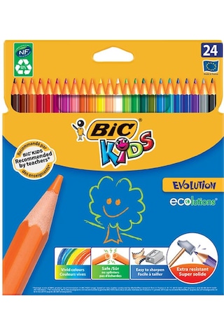Bic Kids Evolution 24'lü Kuru Boya Seti 9375152 Bic Kids Evolution 24'lü Kuru Boya Seti 9375152