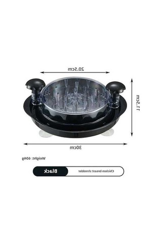 Fortunelane El İle Tavuk Göğsü Salata Işleyici, Sünger Tabanlı, Islanmayan, Dayanıklı, Kompakt Siyah Diğer Diğer