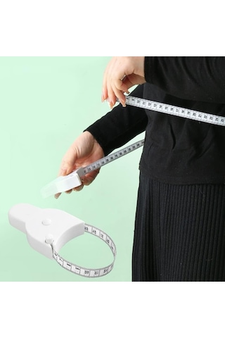 Ergonomik Pim Kilitli Otomatik Vücut Ölçüm Mezurası - Fitness, Diyet Ve Terzi Bandı Çift Taraflı