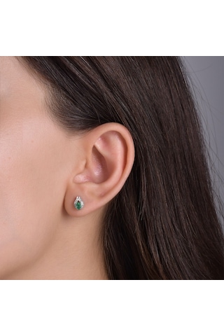 Ariş Pırlanta Lale Zümrüt  Küpe