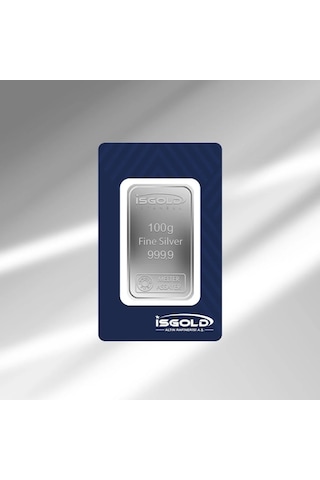 E-gümüş Işgold 100gr Külçe Gümüş