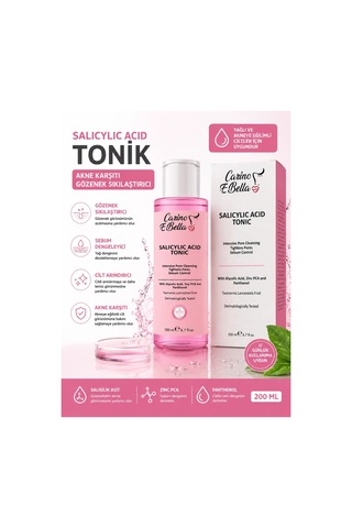 Salicylic Acid Tonik 200 Ml Akne Karşıtı Gözenek Sıkılaştırıcı Tonik
