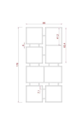 Rafkestir Ozy Suntalam Kitaplık ( 86 X 178 Cm ) Krem ( Mat )