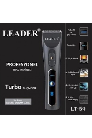 Leader LT-59 Profesyonel Tıraş Makinesi