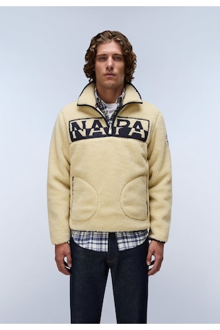 Napapijri T-archive Fleece Hz Erkek Polar-33985 Bej