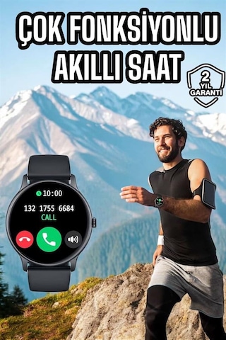 Akıllı Saat Çok Fonksiyonlu Sesli Görüşme Nfc Uyumlu Amoled Ekran Kordon Seçenekleri: Silikon, Deri, Metal