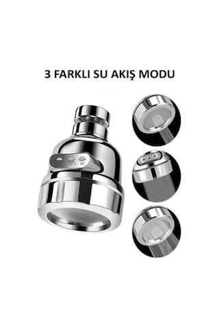 3 Fonksiyonlu Musluk Ucu Krom