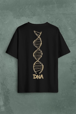 Dna Bisiklet Zinciri Genetik Hayat Ağacı Evrim Sırt Ön Baskılı Oversize Tişört Unisex T-shirt 001