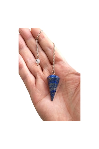 Pozitif Doğal Taş 218-8  Doğal Lapis Lazuli Pandül - Sarkaç Siyah
