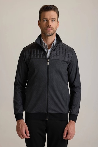 Ysf Erkek Siyah Fermuarlı Desenli Sweatshirt
