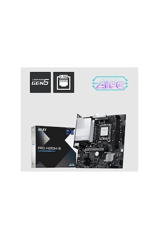 Msı Pro H810m-b Ddr5 6400mhz 1xhdmı 1xdp 1xm.2 Matx 1851p Intel Ultra Processors Serıes 2 -209274
