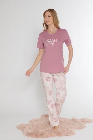 Kısa Kol Yazlık Pijama Takımı Dowry 08-132 K.pembe
