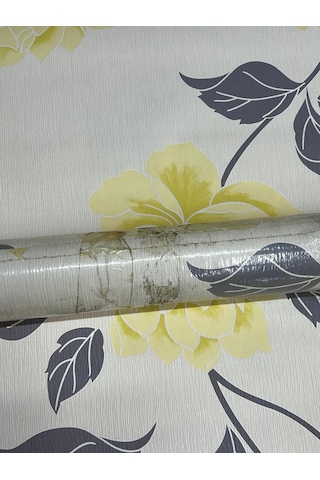 Sarı Çiçek Desen Duvar Kağıdı