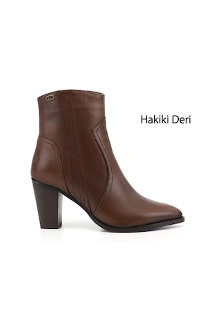 Gönderir Gönderi R Kadın Kahve Antik Fermuarlı Sivri Burun Hakiki Deri Bot Gkzb13453470