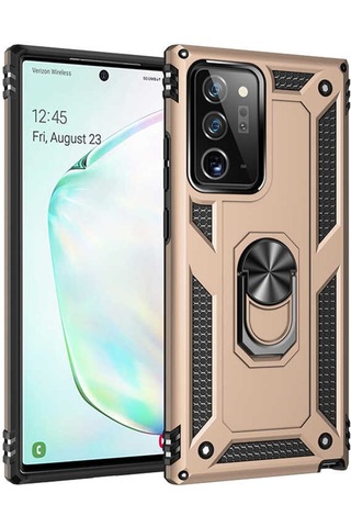 Galaxy Note 20 Ultra Kılıf Zore Vega Yüzüklü Standlı Zırh Kılıf