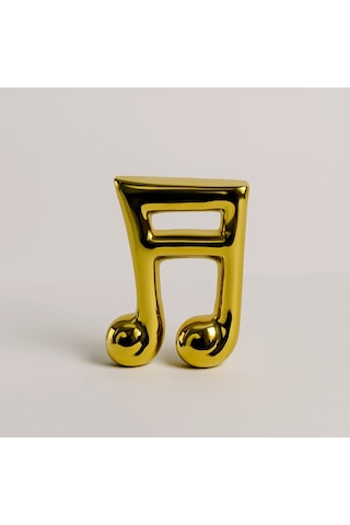 Gold Nota 2 Dekoratif Seramik Obje 17x7