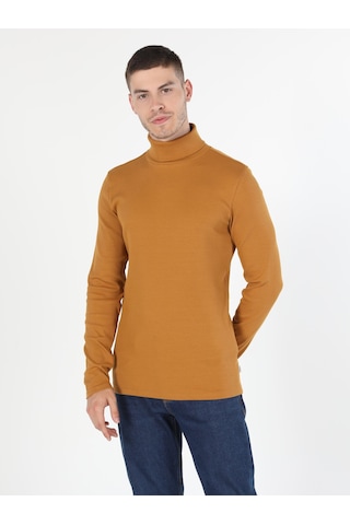 Colin'S Slim Fit Yarim Balikci Düz Sarı Erkek Uzun Kol Tişört Cl1049854_Q1.V1_Yls Sarı
