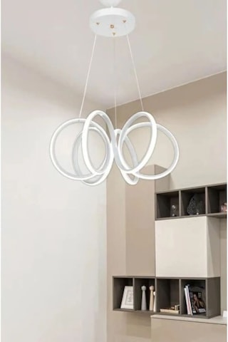 Modern Kıvrımlı Sarkıt Led Avize Beyaz Işık Oturma Odası,mutfak Beyaz