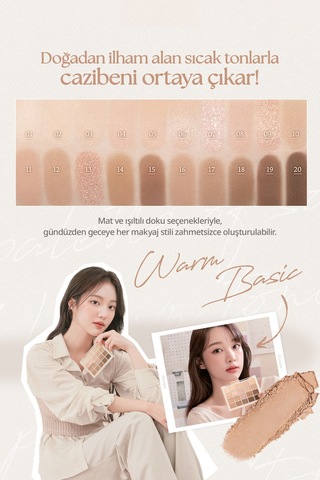 Dasique Mat Ve Işıltılı Tonlardan Oluşan 20 Renkli Far Paleti Mood Shadow Palette 01 Warm Basic 01 Warm Basic