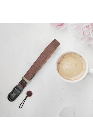 Canon Eos R10 / Nikon Z 9 İçin Hızlı Çıkarılabilir Kamera Bilekliği, Toplam Uzunluk: 32cm - Kahverengi