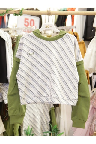 Xo Kids Kız Çocuk Sweatshirt 8-14 Yaş 37307 Haki