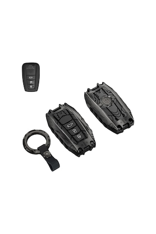 Honmex Toyota Anahtar Koruması Metal Ağır Duty - Siyah Vakum B Tipi 3 Tuşlu, Çember Kanca Ve Tekli Paket İçerir