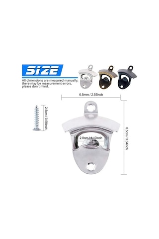 Didadodo 12 Adet Gümüş/ze/Siyah Montaj Vidaları Şişe Açacağı Seti, Soda Açık & Mutfak Barlar İçin Çok Renkli